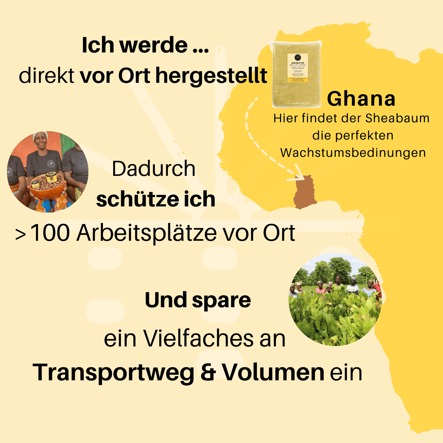 Sheabutter aus Ghana, unterstützt lokale Arbeitsplätze