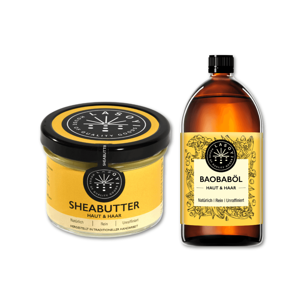 Set Sheasahne Sheabutter 180 Ml und Baobab Öl 100 Ml