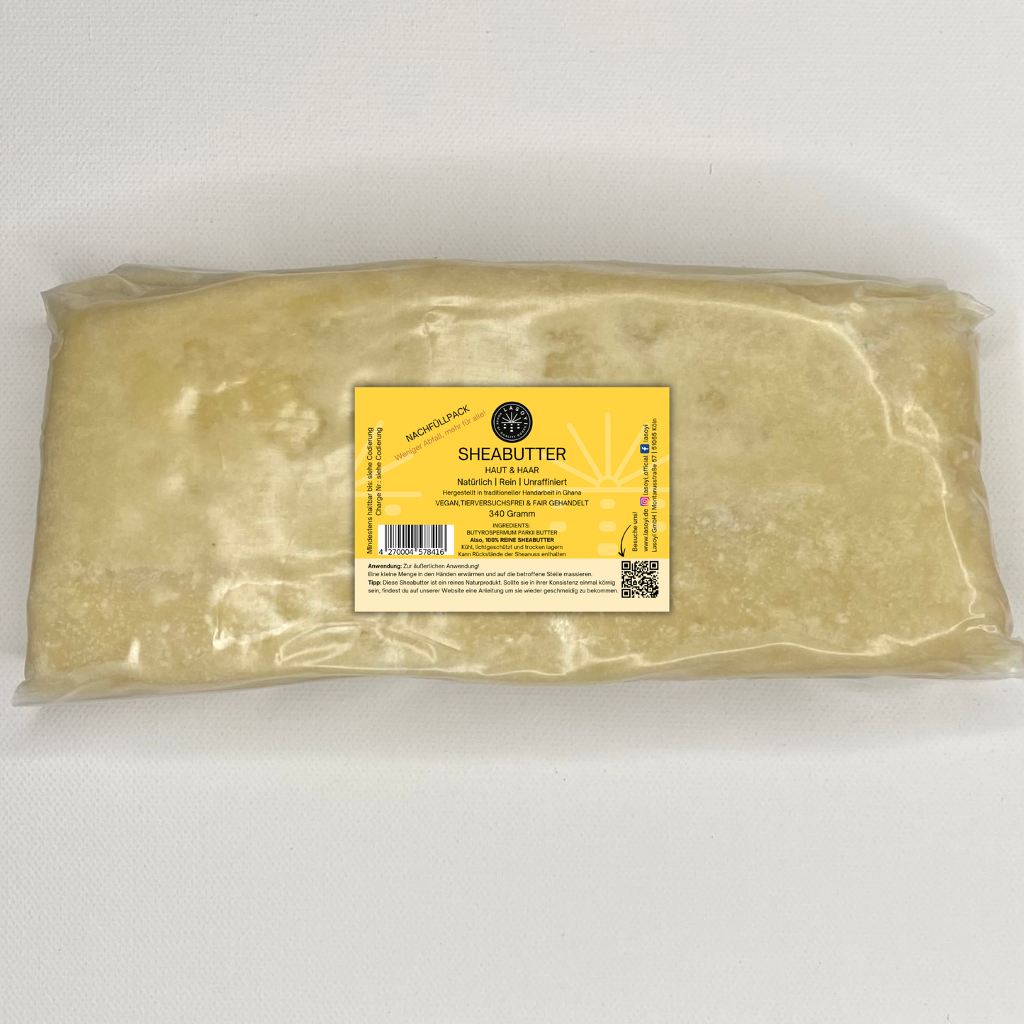 Unraffinierte Sheabutter - Nachfüllpaket