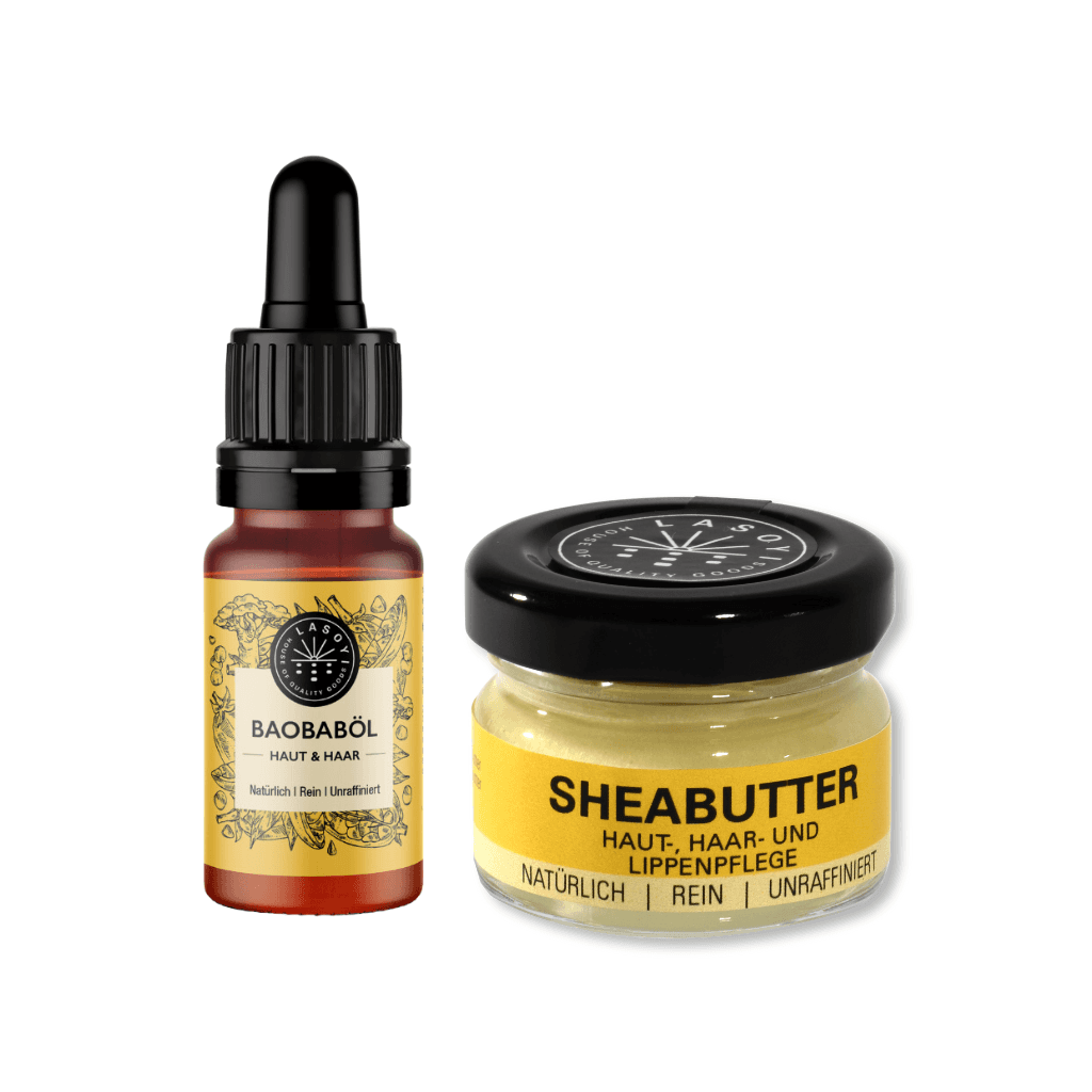 Set Mini: Sheabutter und Baobaböl, natürlich und vegan