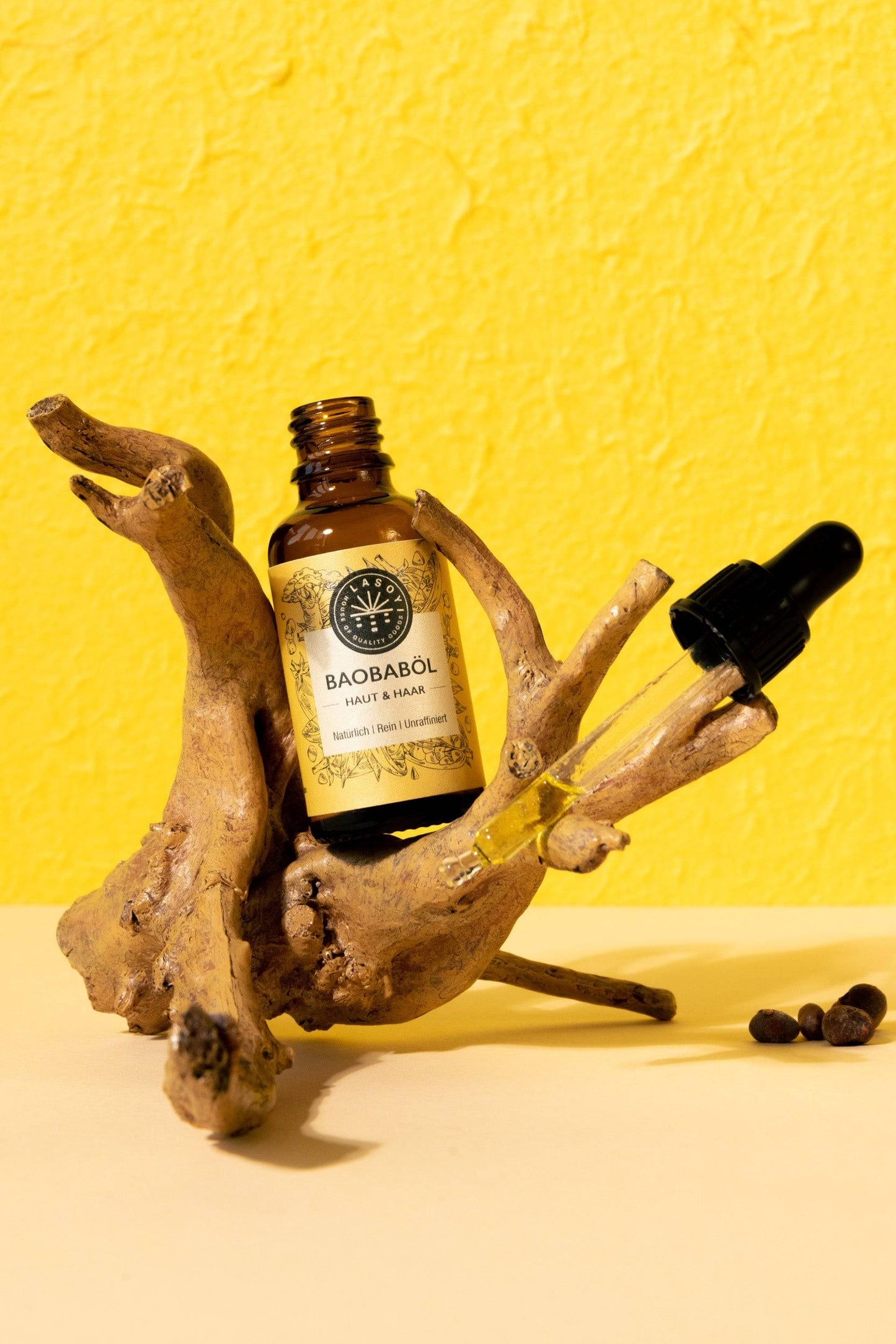 Geöffnetes Baobab Öl , kaltgepresst
