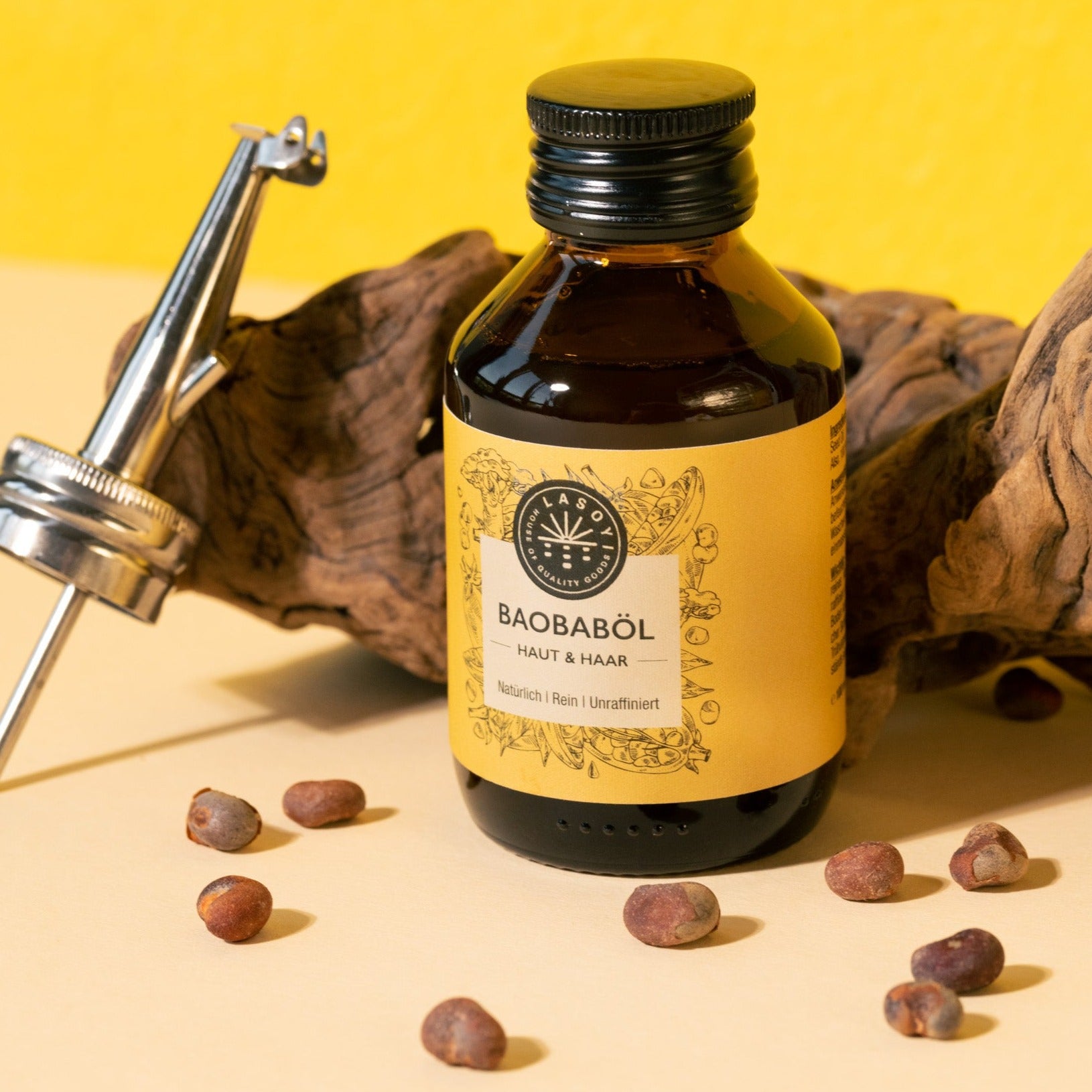 Kaltgepresstes Baobaböl AntiAging Bio Massage Öl Basis Öl Hautpflege Kopfhautpflege
